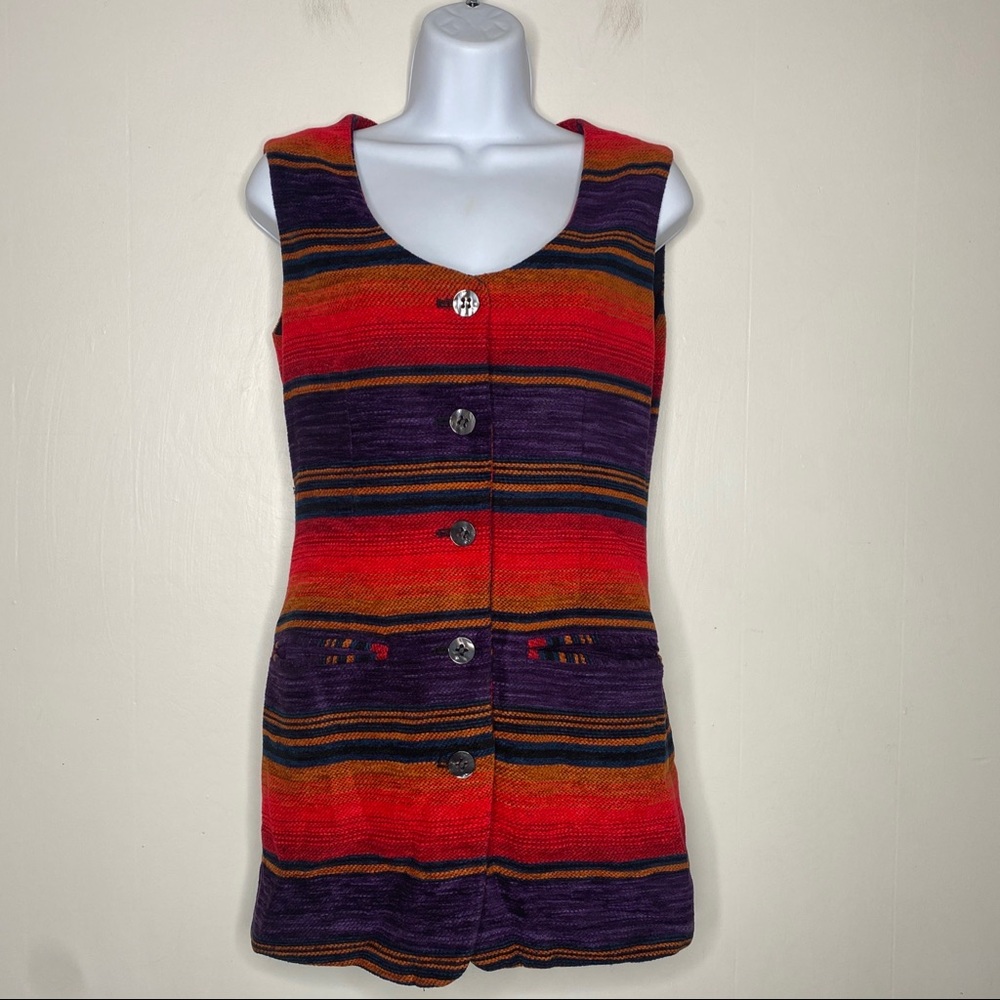 The Limited Collection Southwestern Sleeveless Vest Women’s XS Vintage Chenille